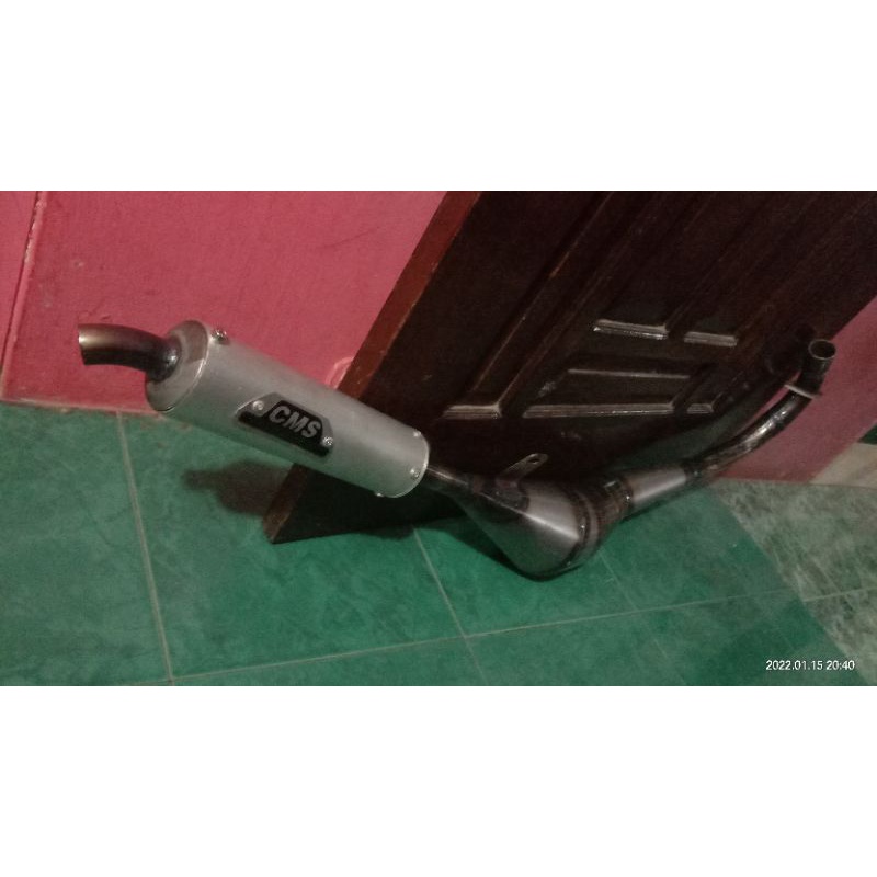 knalpot satria 2 tak lumba hiu cms model samping