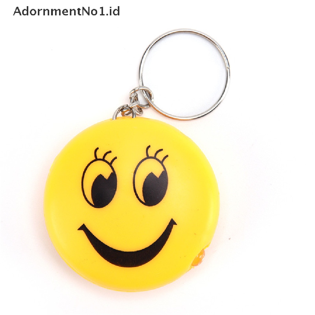 (AdornmentNo1) Gantungan Kunci Desain Kartun Emoji Dengan Lampu Senter Led + Suara Untuk Anak