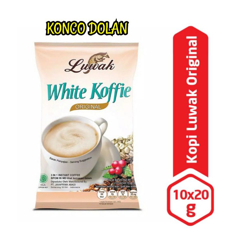 

LUWAK WHITE KOFFIE 10X20G