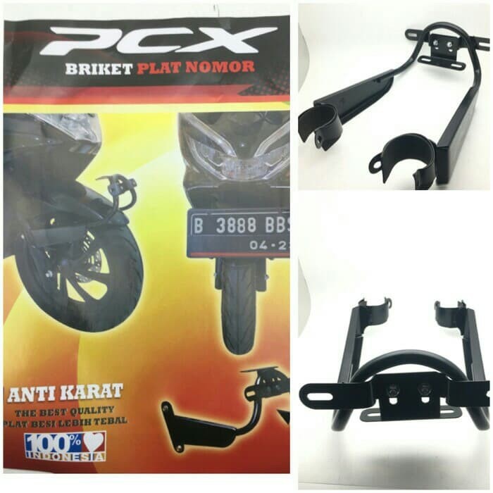 Bracket Dudukan Tatakan Plat Nomor PCX Breket Plat Nomor Jepit Bracket Aksesoris Variasi Honda Pcx