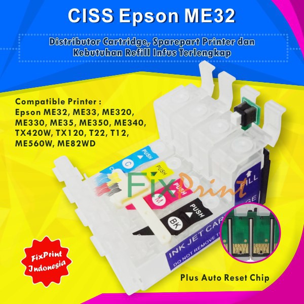 CISS Epson ME32 ME33 ME320 ME330 ME35 ME350 ME340 TX420W TX120 T22 T12 ME560W ME82WD