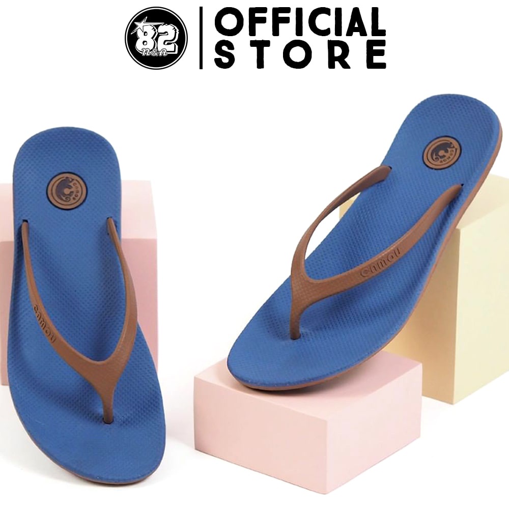 Camou Sendal Sandal Jepit Wanita Bahan Full Karet Anti Licin Original Chelsea - Biru