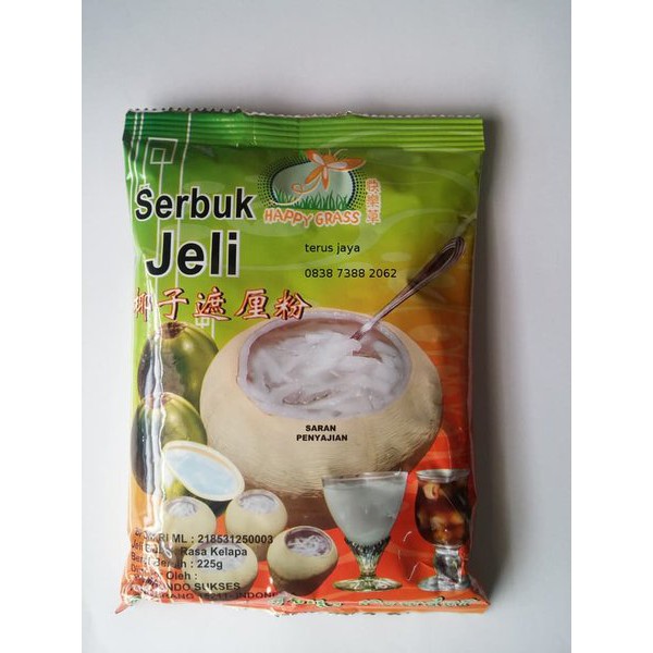 [HALAL] Happy Grass Coconut Jelly Powder 225gr / Serbuk Jeli Bubuk Rasa Kelapa