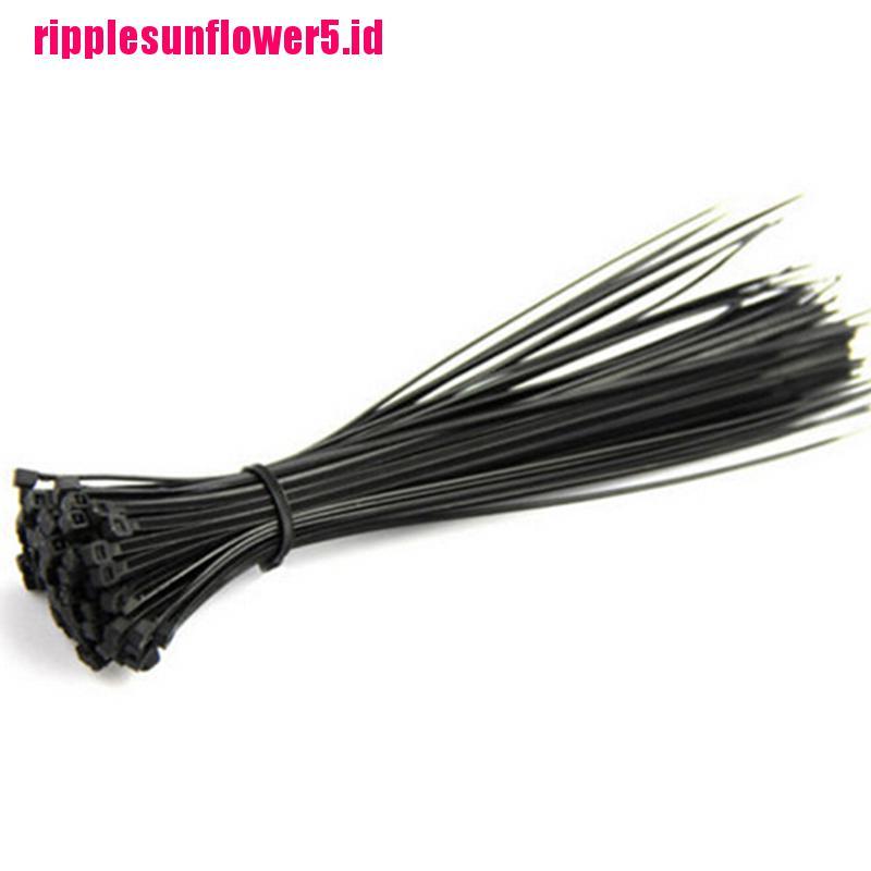 100pcs Kabel Plastik Nilon Warna Hitam 10cm