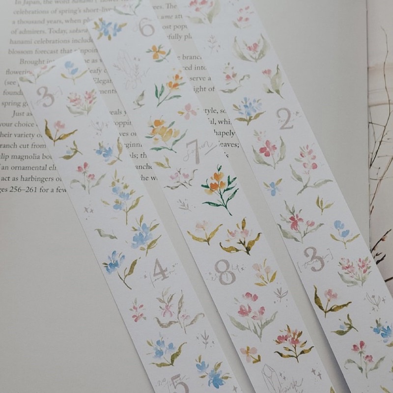 

[Sample] Meow Illustration Magic Flower Washi Tape