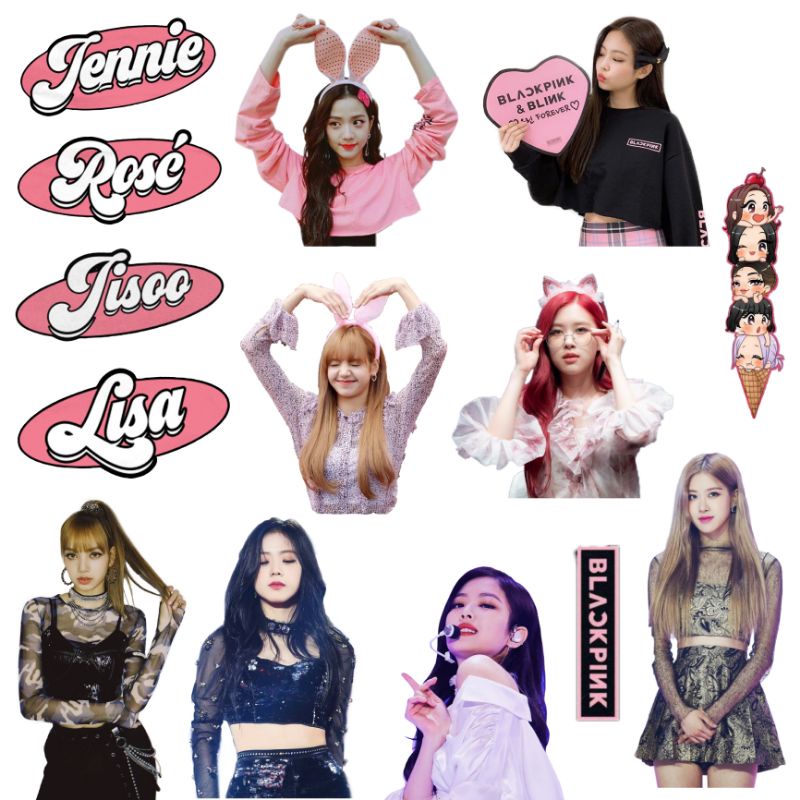 

Stiker Blackpink Jennie Rose Lisa Jiso Scrapbook Jurnal laptop handphone