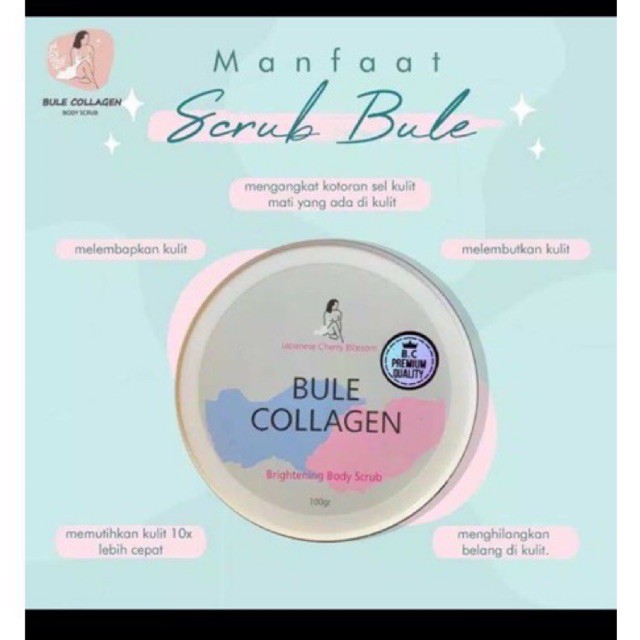 AGEN RESMI Bule collagen BPOM, scrub badan, brightening scrub