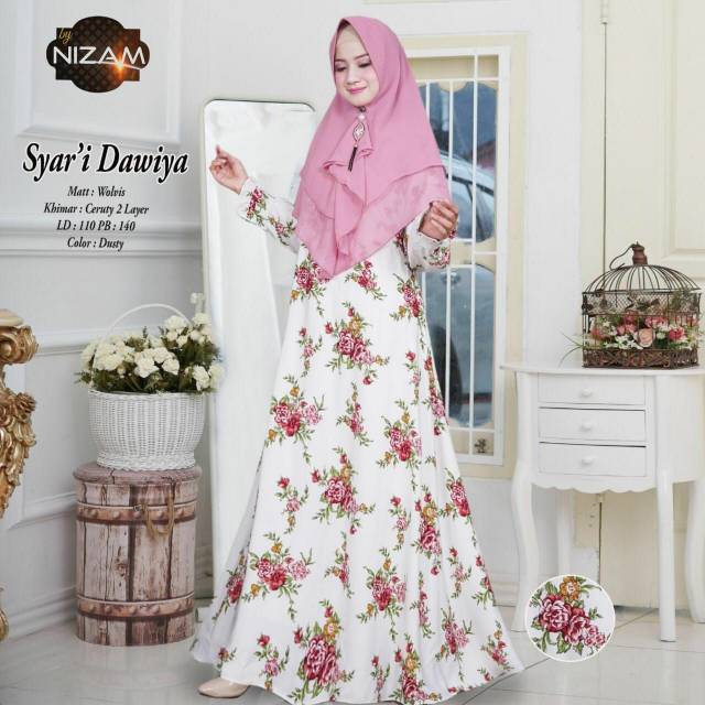 TERBARU Gamis Syar'i Lebaran Dawiya Syar'i Ori Nizam
