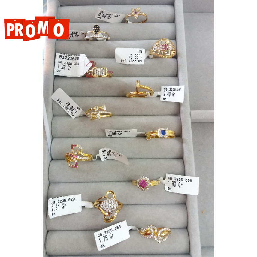 CINCIN PROMO TERMURAH KADAR 375 8KARAT WANITA DEWASA FASHION