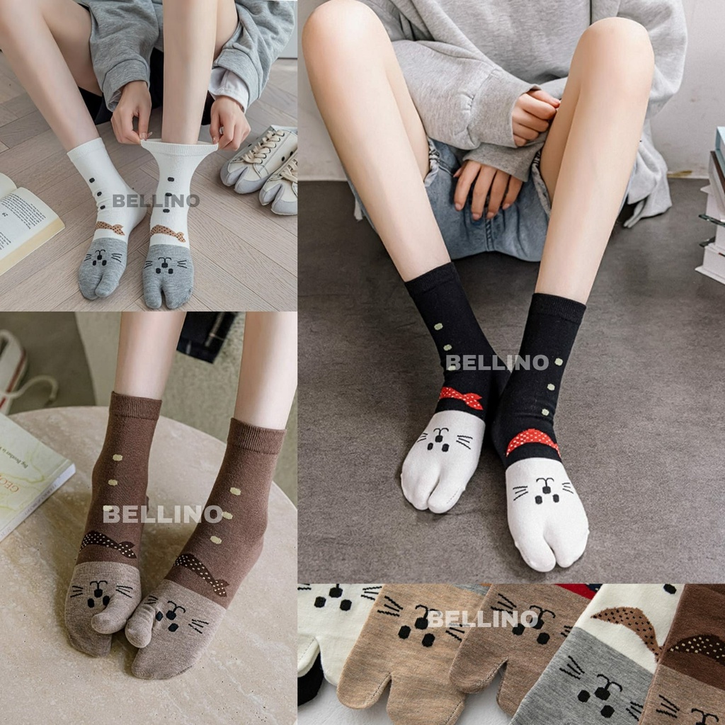 Kaos Kaki Jempol Lucu Motif Kucing/ Kaos Kaki Model Korea / Kaos Kaki Citayem Fashion Week / Kaos Kaki Wanita Jempol Import Premium Kaos Kaki Motif Kucing Lucu Premium