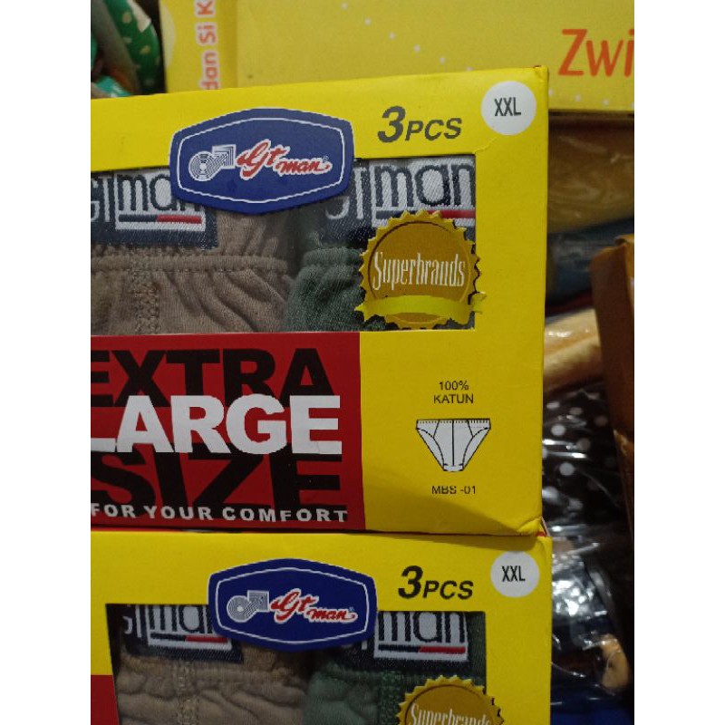 1BOX_GTman mbs 01 celana dalam JUMBO EXTRA LARGE / CD PRIA JUMBO / GT man mbs 01