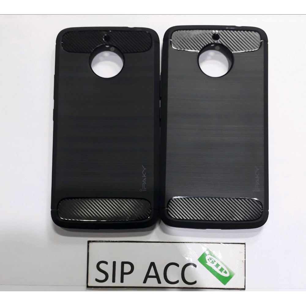 CASE SILICON CARBON MOTOROLA MOTO E4 PLUS SOFTCASE CASING