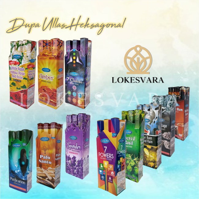 Dupa Hio Wangi Harum Aromaterapi India Ullas Heksagonal 20stick/pack