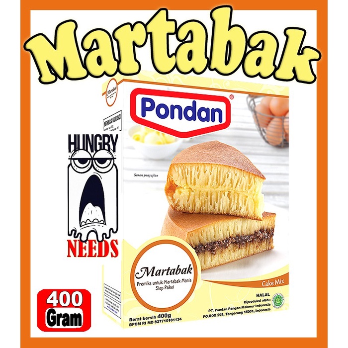 

cs01477 Pondan Martabak Manis 400 Gr Tepung Kue Da01D100