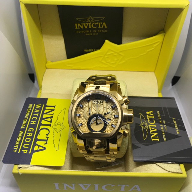 Jam tangan pria INVICTA BOLT ZEUS DIAL GOLD FULL SET