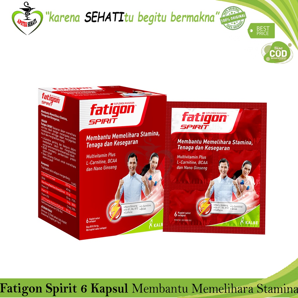 Fatigon Multivitamin dan Spirit Suplemen Daya Tahan Tubuh Perstrip 6 Kapsul