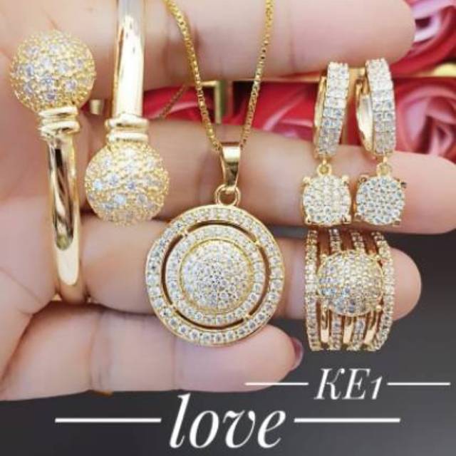 Xuping set perhiasan lapis emas 24k 2147