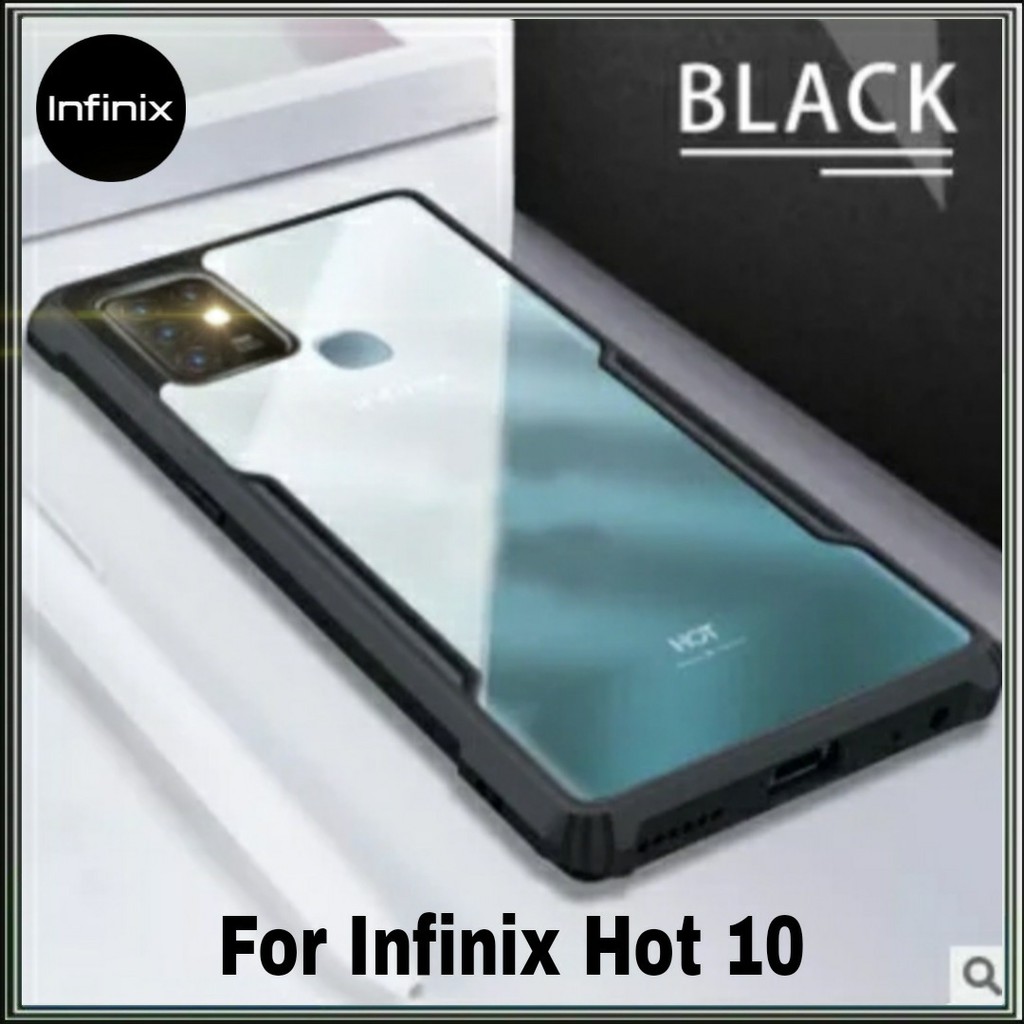 Case Infinix Hot 10 Soft Hard Tpu HD Transparan Casing Cover