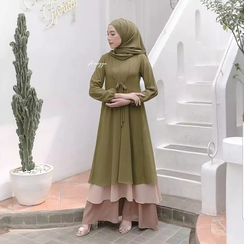 Baju Gamis Syari Syar I Asdf Muslim Pesta Fashion Wanita Remaja Murah Terbaru Dress Polos 2020