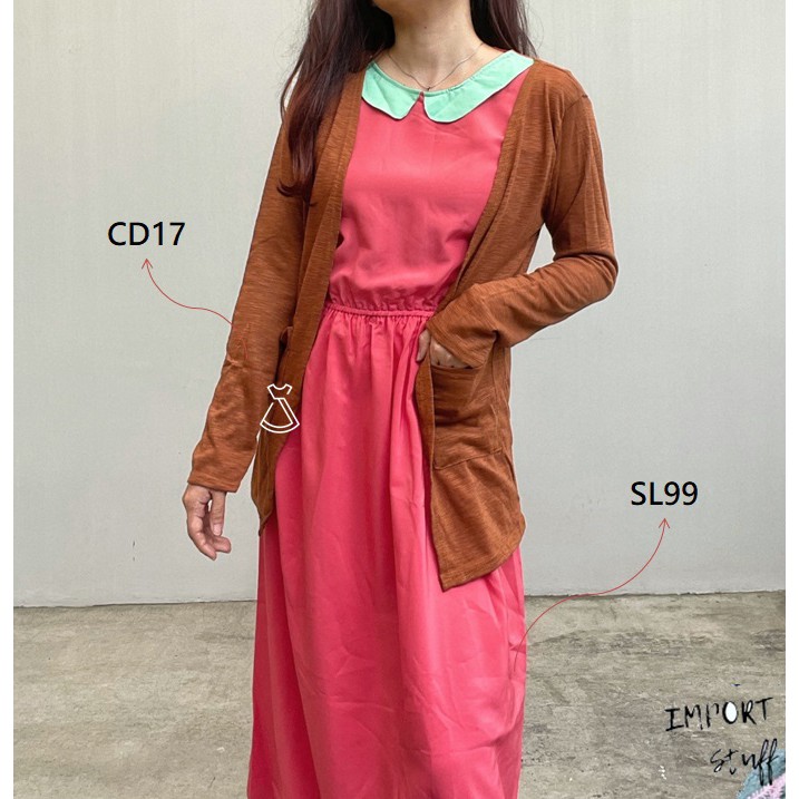 SL99 - DRESS CASUAL MAXI SLEEVELESS WANITA