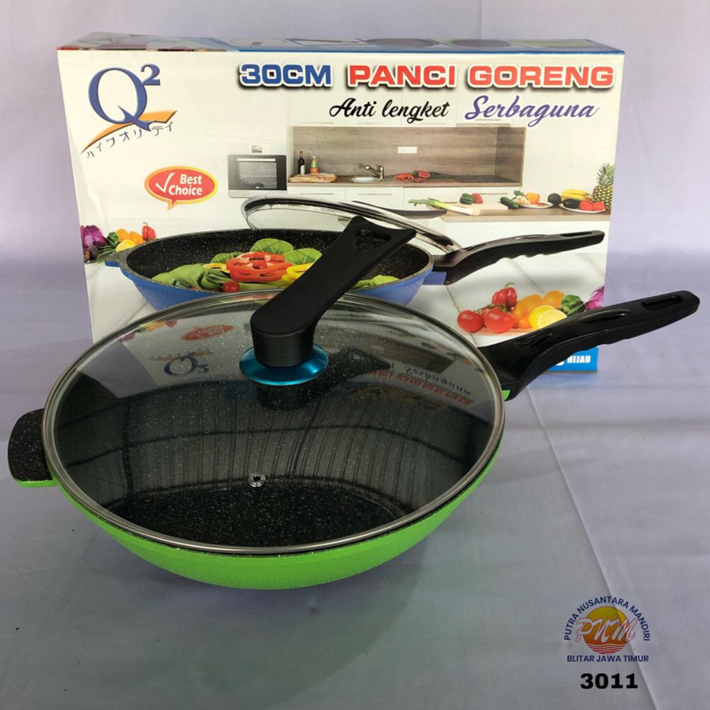 PANCI GORENG SERBAGUNA - ANTI LENGKET - 30 CM -  Q2 3011 - TERMURAH