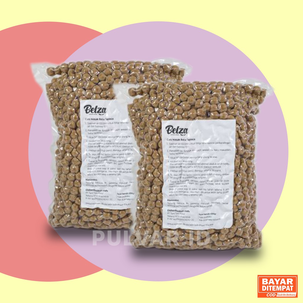 BELZA BOBA PEARL TAPIOKA /  BELZA BOBA INSTAN 1 KG / BELZA BOBA PEARL / BELZA TAPIOKA PEARL BOBA 1KG / BOBA PEARL 1 KG