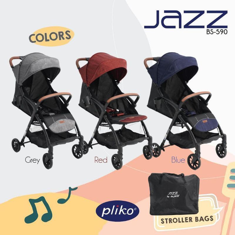 Stroller Pliko Jazz B/S 590al Stroller Bayi Kereta Dorong Baby Murah Pliko Jaz BS-590