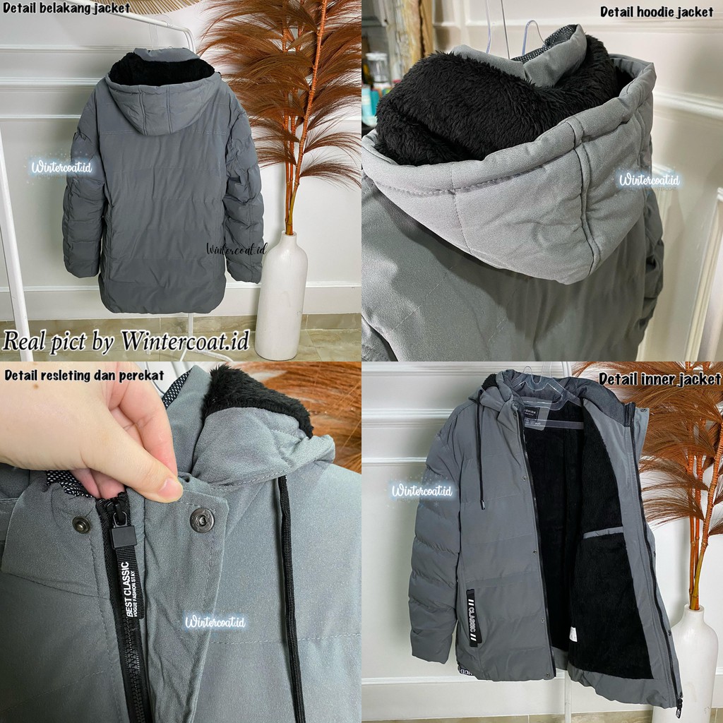 Winter coat men jaket gunung pria import hangat Jerome big size jumbo cowok jacket mantel hiking