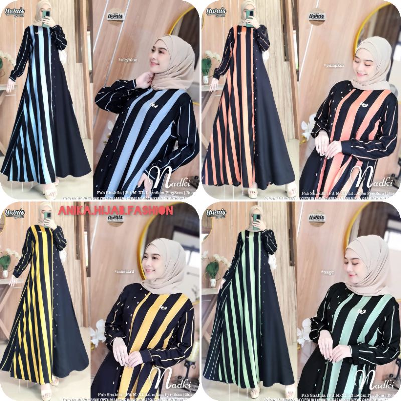 NADKI DRESS ORIGINAL UWAIS HIJAB. GAMIS DRESS MAXY PREMIUM PRODUK. DRESS MAXY BUSUI WANITA TERBARU