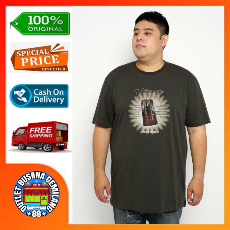 Cressida original Kaos big size pria Kaos pria xxl Kaos xxxl pria Kaos pria jumbo CRESSIDA Kaos over