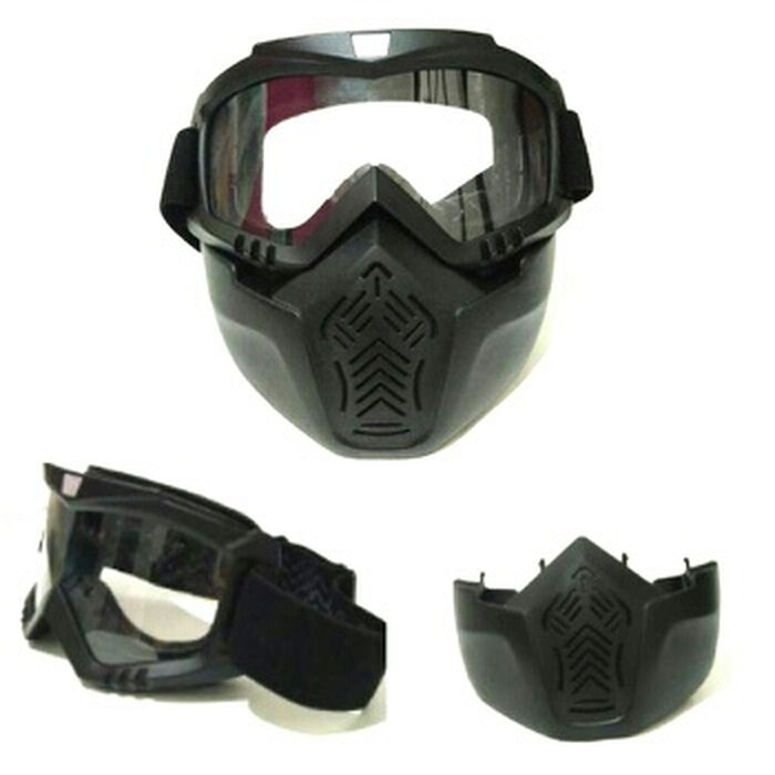 PROMO! Goggle Mask Modular Kacamata Masker Helm Motor Retro Bogo JPN Cargloss Paintball Goggles Cros