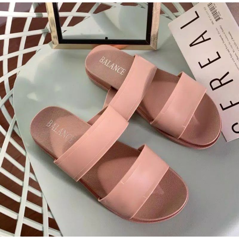 sandal wanita karet jelly ban2 polosBalance new