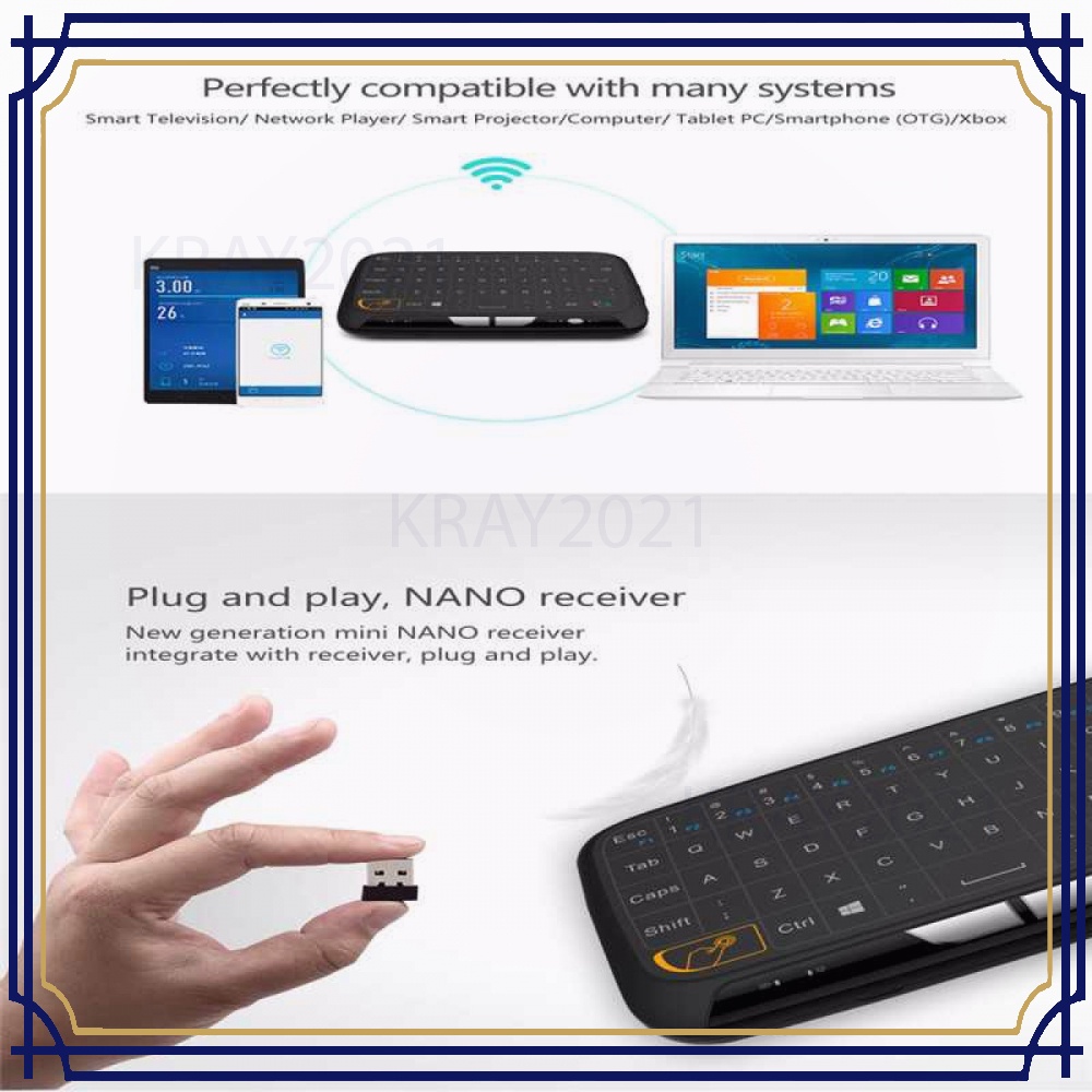 Air Mouse Touchpad Keyboard Wireless 2.4 GHz KB004