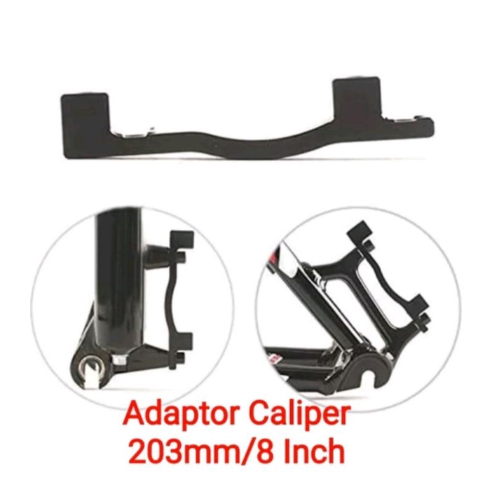 Adaptor Caliper 203 Bracket Cakram Adapter Rotor 203mm 8 inch Postmount