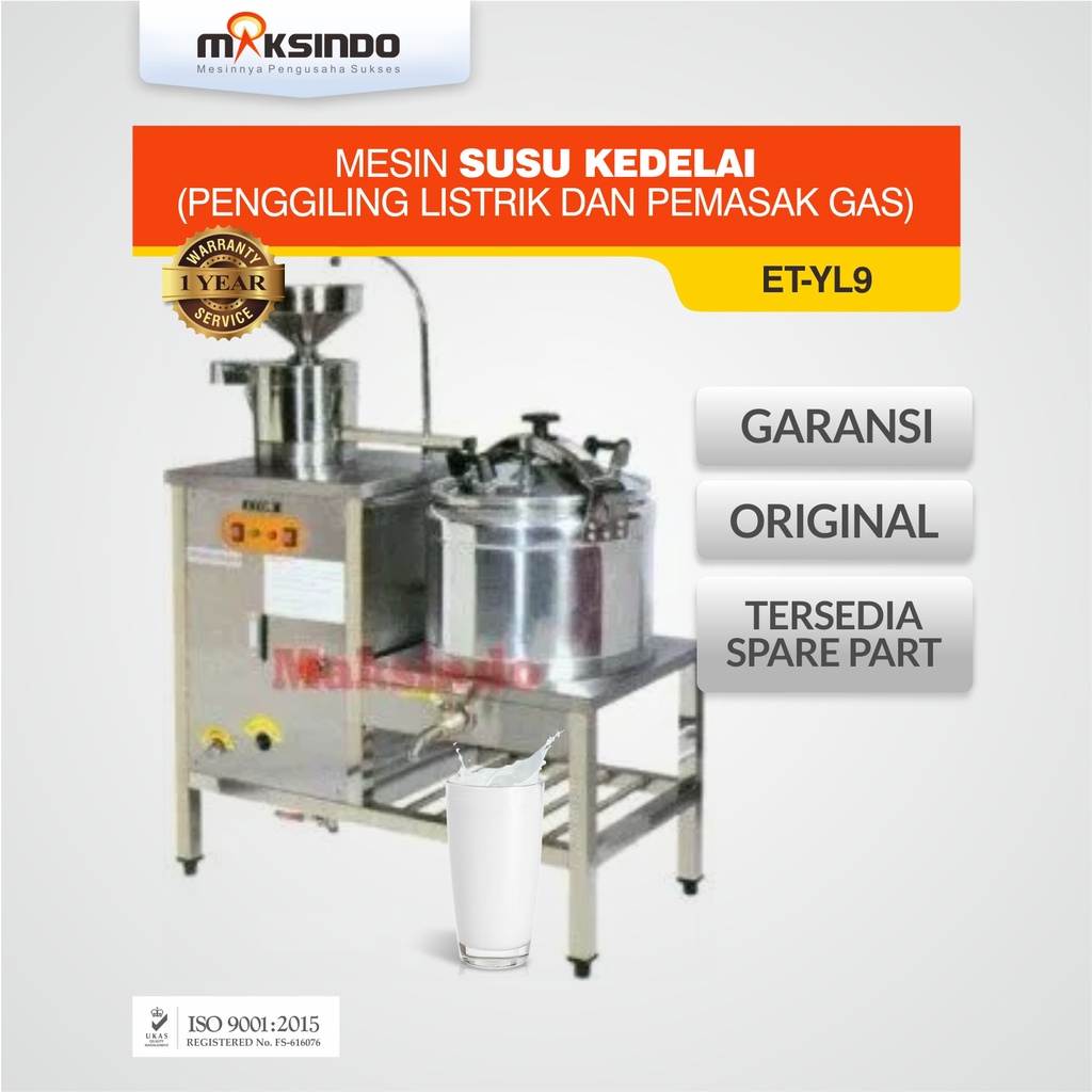 Maksindo Mesin Susu Kedelai (Penggiling Listrik dan Pemasak Gas) ET-YL9