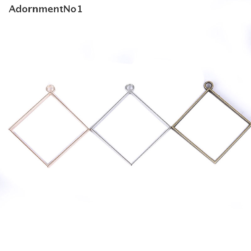 (AdornmentNo1) 10pcs / lot Cetakan Liontin Bahan Alloy Desain Hollow Handmade DIY