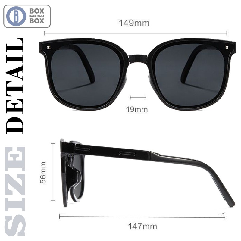 Kacamata Hitam Sunglasses Anti Uv400 Foldable Korean Style Fashionable Bisa Di Lipat TR model kotak Terbaru Fashion Pria dan wanita free pouch822