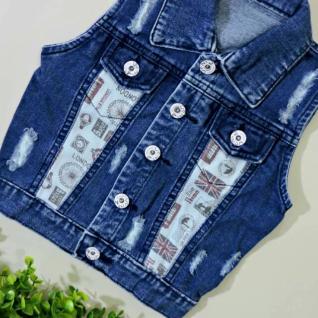 ZV90 - LONDON JEANS VEST (PREMIUM INDO BRAND)