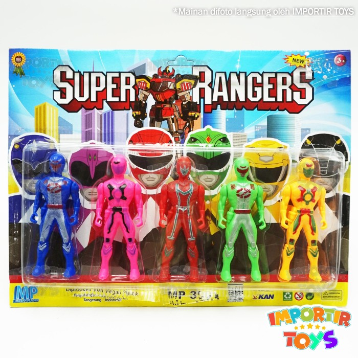 PROMO EKSKLUSIF Power Rangers Set Hero Super Rangers Mainan Anak Lengkap Aneka Warna DISKON
