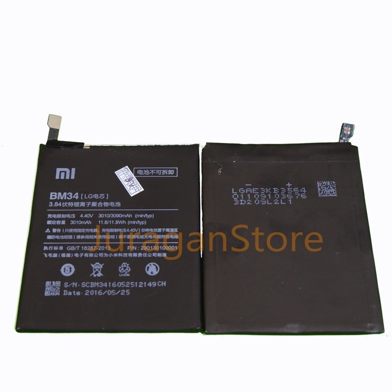 BATERAI BATRE XIAOMI MI NOTE PRO BM34 ORIGINAL