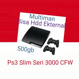 Ps3 Playstation 3 Slim 500gb Seri 3000 Hfw Ofw 4 86 Multiman Shopee Indonesia