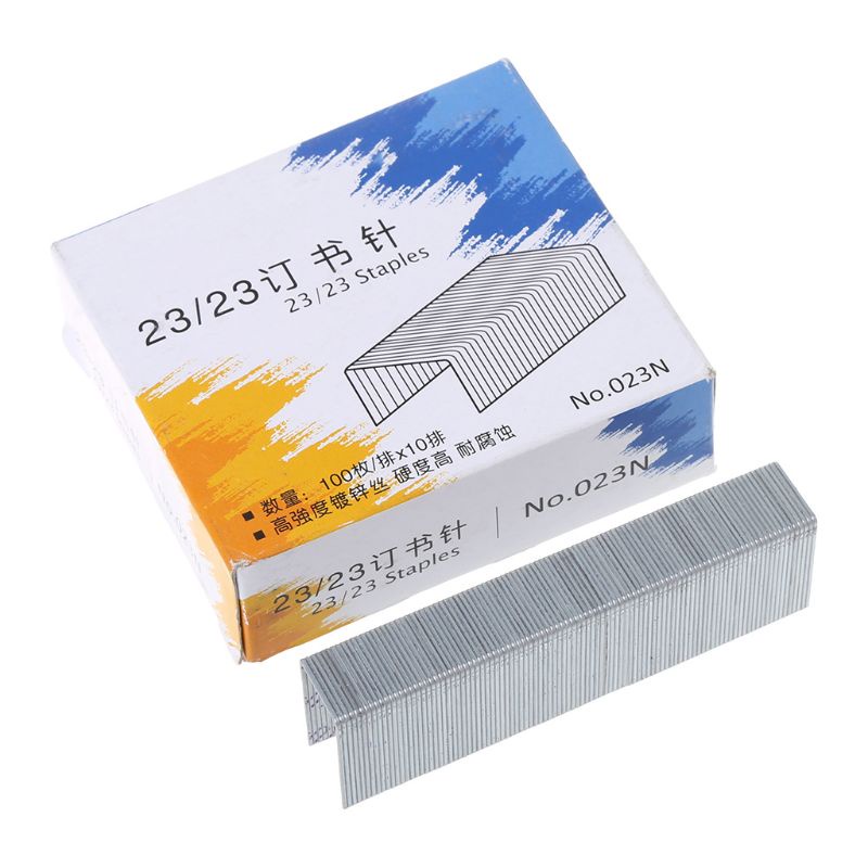 Mary 1000Pcs/Box Heavy Duty23Per10 Metal Untuk Staples Stapler Kantor Sekolah Supplie