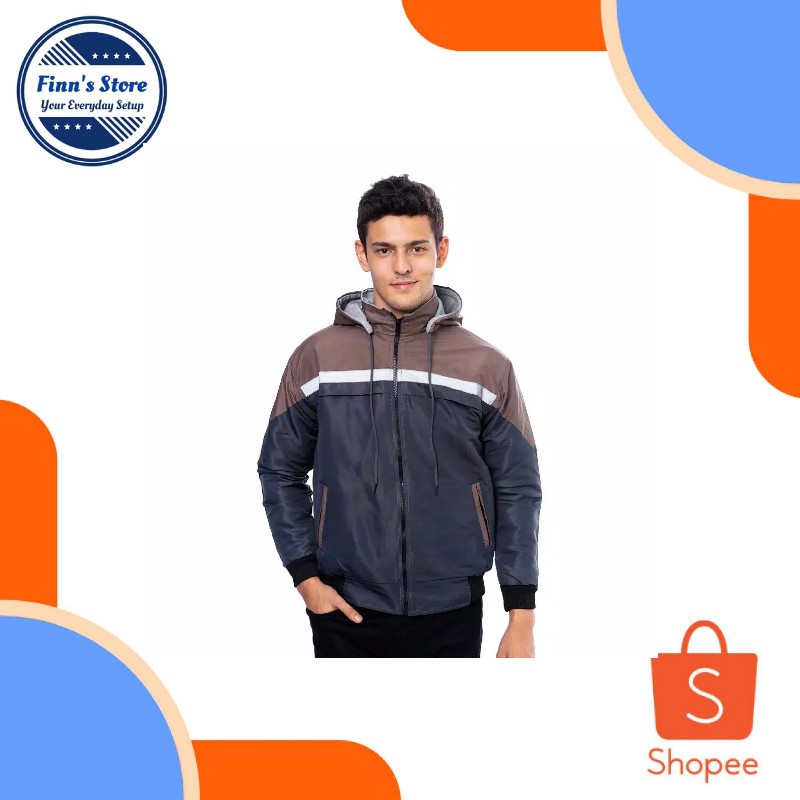JAKET 2 IN 1 JAKET PRIA JAKET BOLAK BALIK PRIA JAKET PARKA PRIA JAKET OUTDOOR MOCHA NAVY