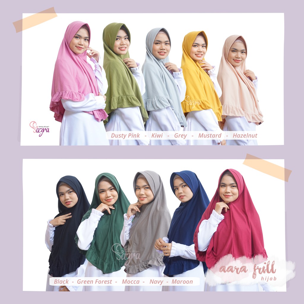 Hijab Aara Frill Size XL