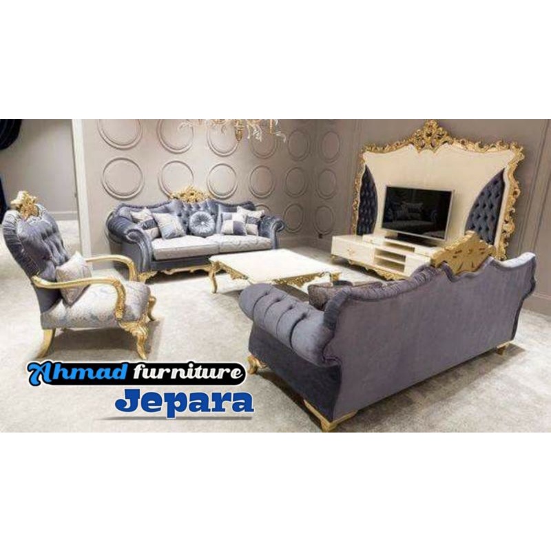 SET SOFA TAMU DAN MEJA TV MEWAH