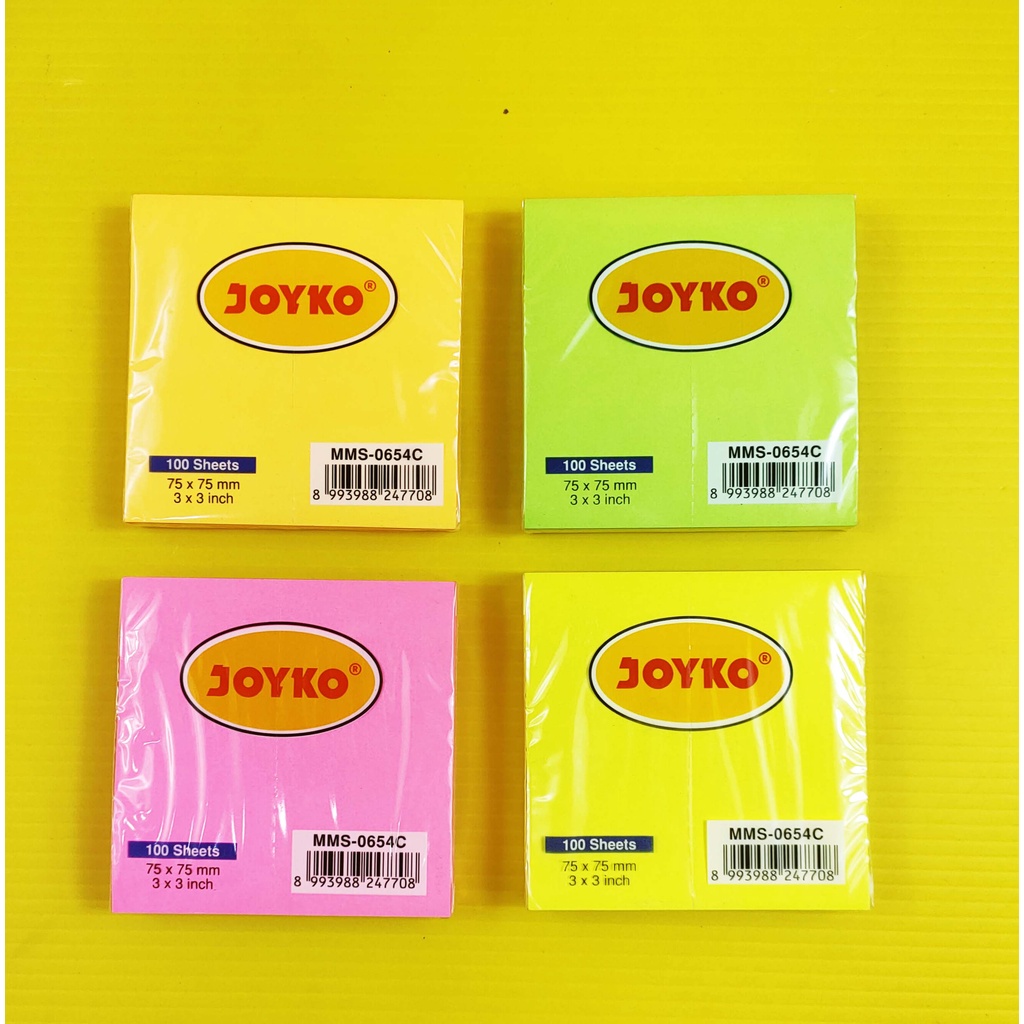 

MEMO STICK / STICKY NOTES JOYKO MMS - 0654 C ( 75 X 75 MM )