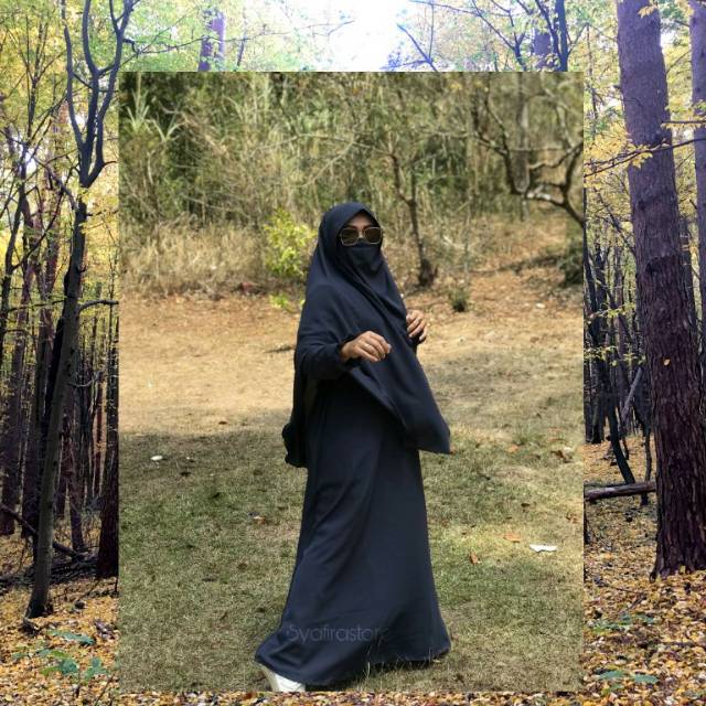 Gamis syar'i wolfis premium set cadar MURAH (TERLARIS)