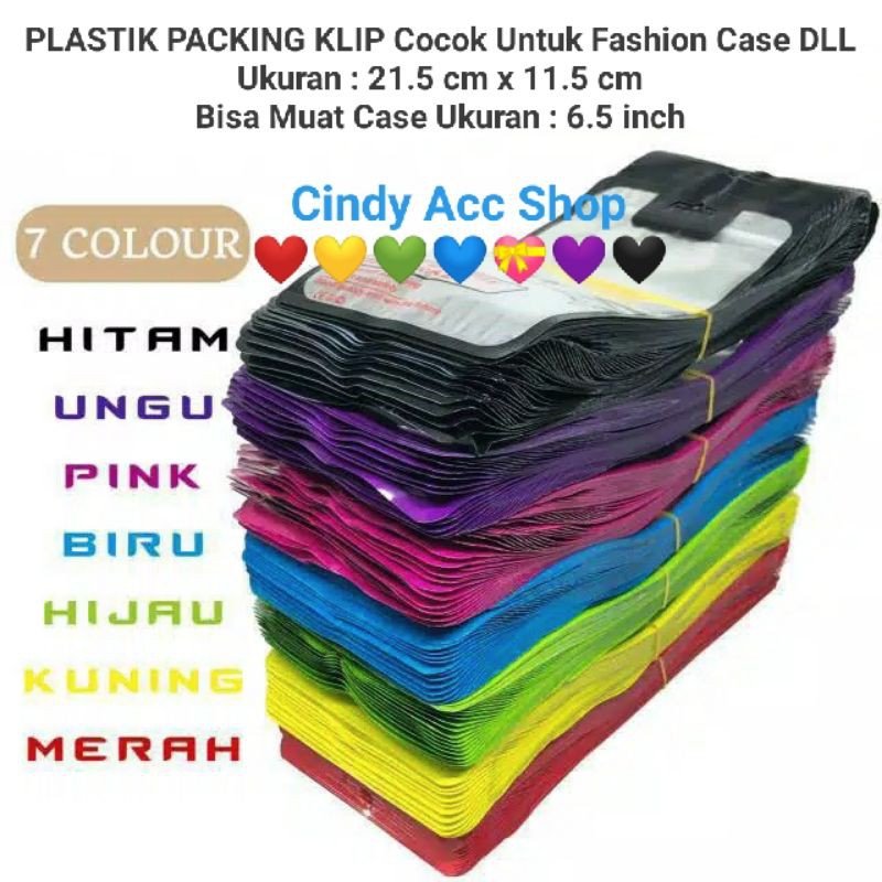 [100 Pcs] Ukuran Besar Plastik Packing Case Hp Fashion Case Custom Case Plastik Klip