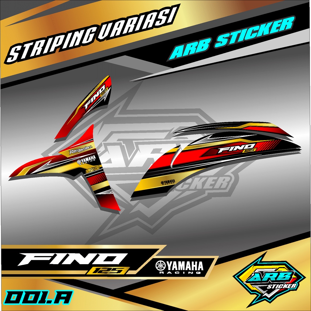 Sticker Striping FINO FI SEMI FULL VARIASI MOTOR - Decal stiker FINO ARB 001