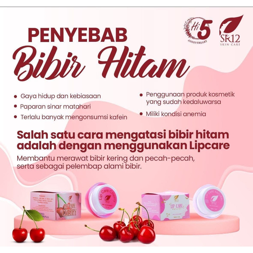 Lip Care SR12 - Lipcare SR12 Cherry - Isi 5 gram